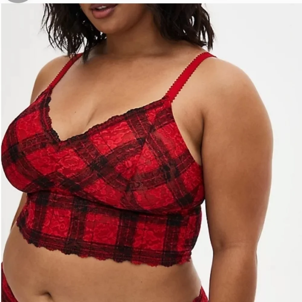 Like new Torrid Plaid Lace Bralette 3x